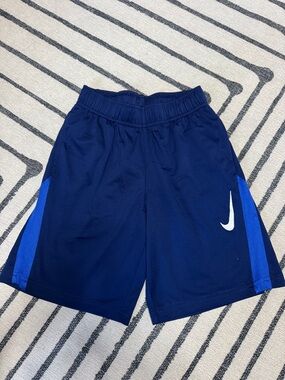 Nike Navy and Royal Blue Boys' Athletic Shorts